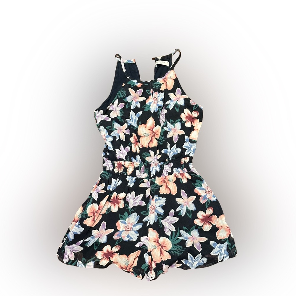 Abercrombie cutout high-neck romper for girls